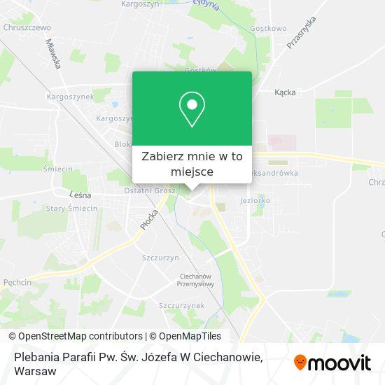 Mapa Plebania Parafii Pw. Św. Józefa W Ciechanowie