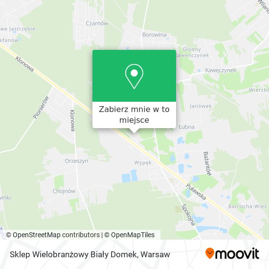 Mapa Sklep Wielobranżowy Biały Domek