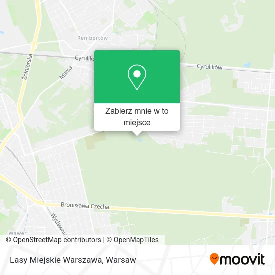Mapa Lasy Miejskie Warszawa