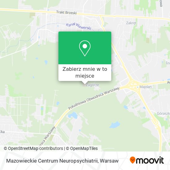 Mapa Mazowieckie Centrum Neuropsychiatrii