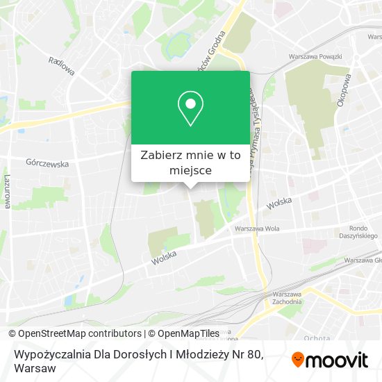 Mapa Wypożyczalnia Dla Dorosłych I Młodzieży Nr 80