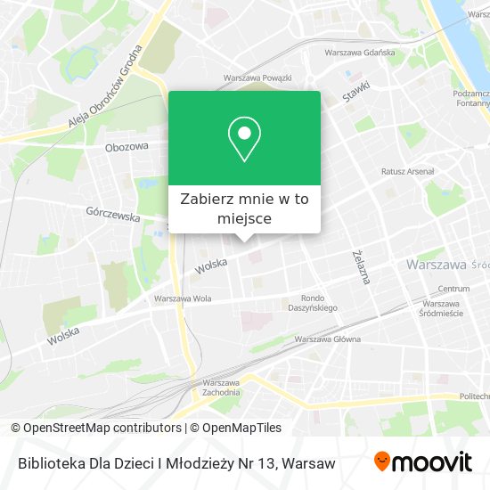 Mapa Biblioteka Dla Dzieci I Młodzieży Nr 13