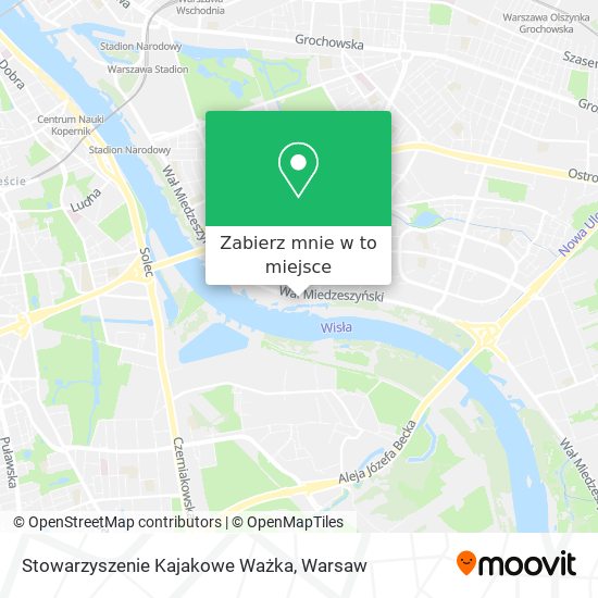 Mapa Stowarzyszenie Kajakowe Ważka