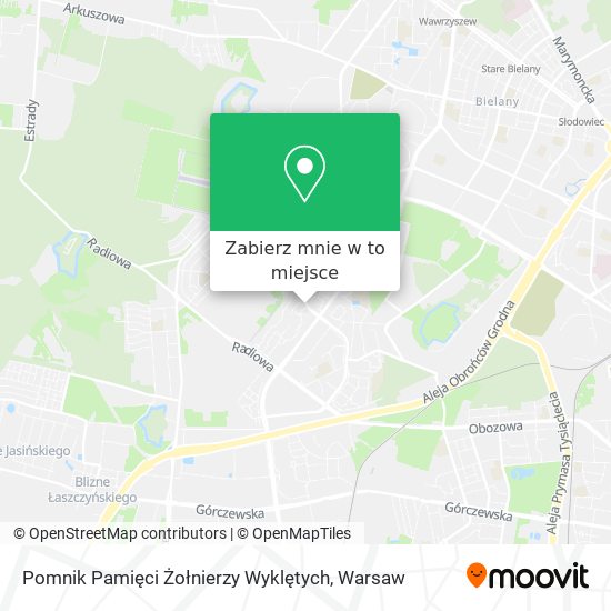 Mapa Pomnik Pamięci Żołnierzy Wyklętych