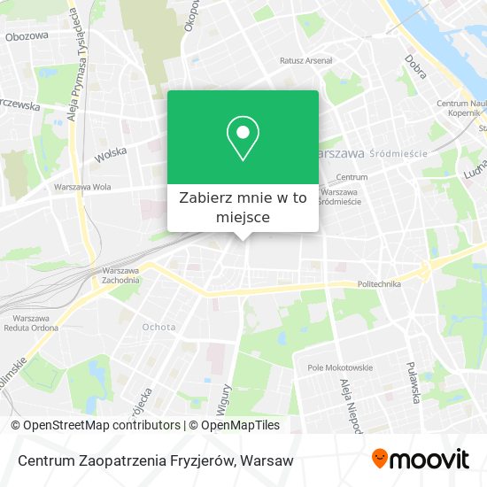 Mapa Centrum Zaopatrzenia Fryzjerów