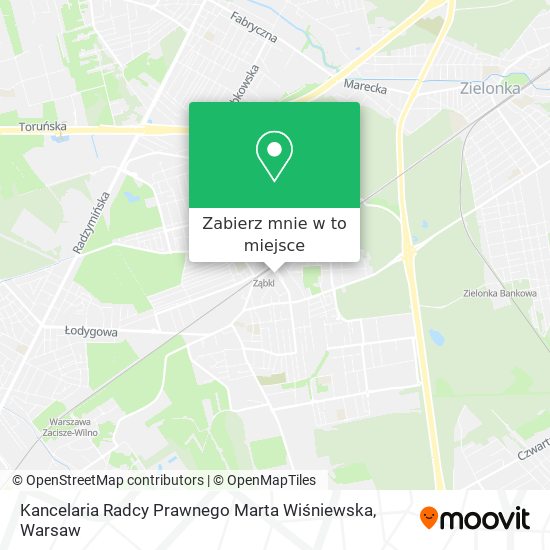 Mapa Kancelaria Radcy Prawnego Marta Wiśniewska