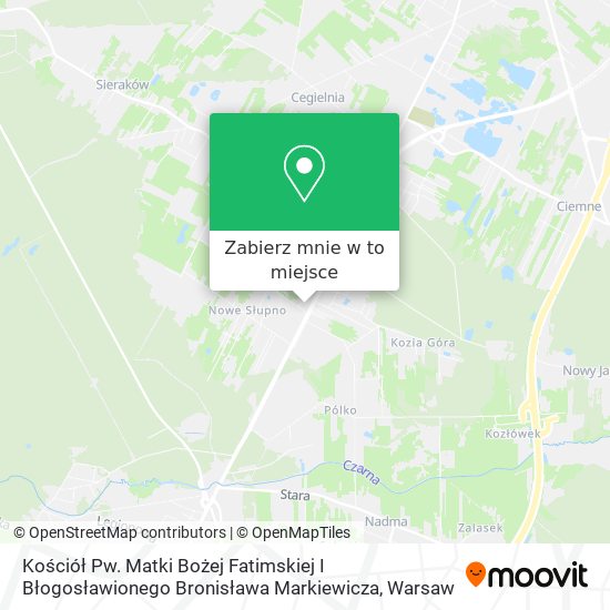 Mapa Kościół Pw. Matki Bożej Fatimskiej I Błogosławionego Bronisława Markiewicza