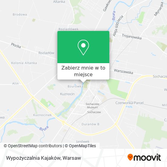 Mapa Wypożyczalnia Kajaków