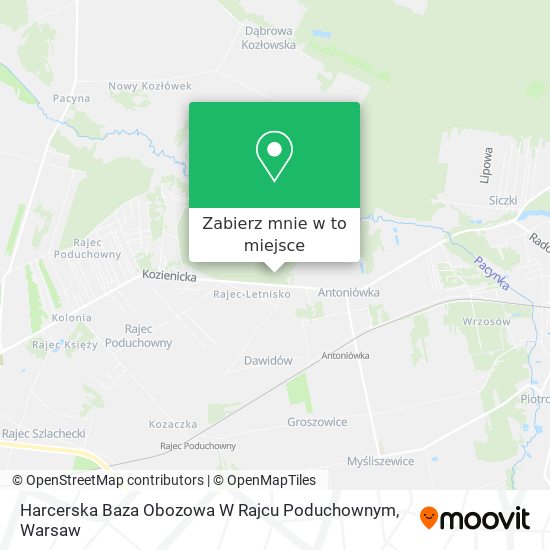 Mapa Harcerska Baza Obozowa W Rajcu Poduchownym