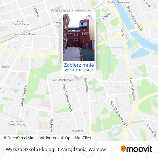 Mapa Wyższa Szkoła Ekologii I Zarządzania