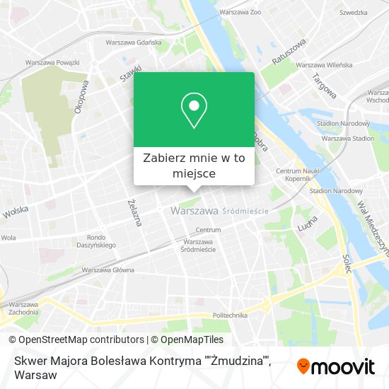 Mapa Skwer Majora Bolesława Kontryma ""Żmudzina""