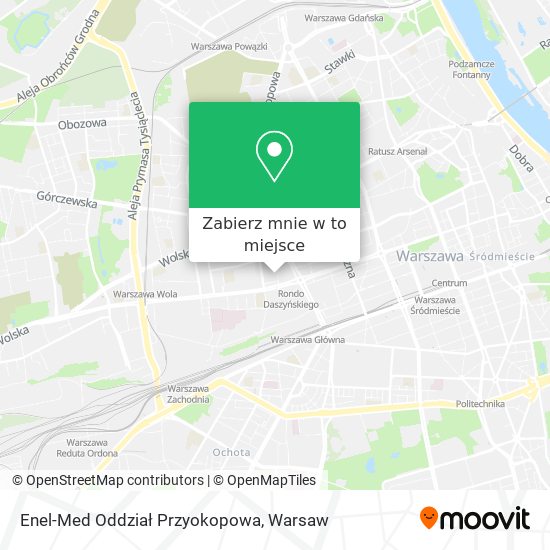 Mapa Enel-Med Oddział Przyokopowa