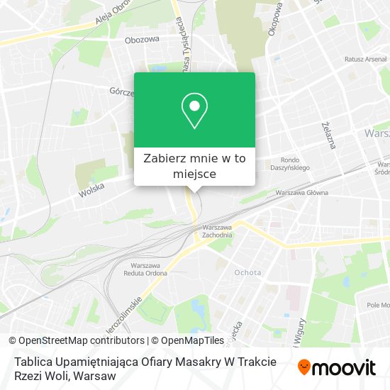 Mapa Tablica Upamiętniająca Ofiary Masakry W Trakcie Rzezi Woli