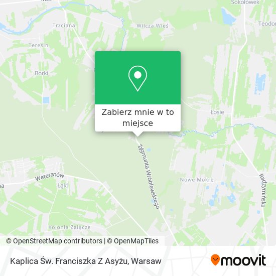 Mapa Kaplica Św. Franciszka Z Asyżu