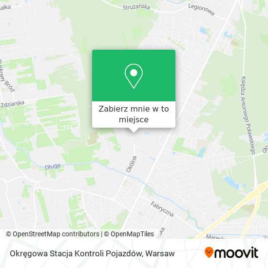 Mapa Okręgowa Stacja Kontroli Pojazdów