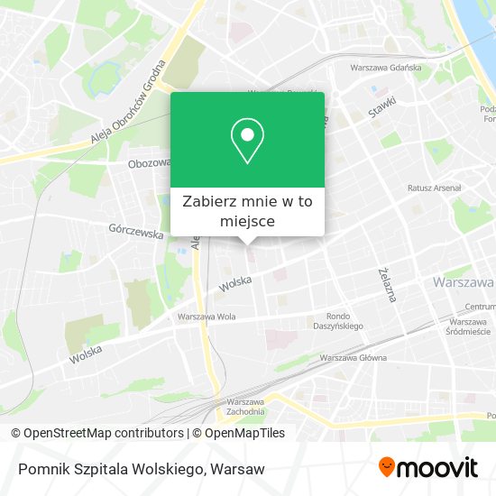 Mapa Pomnik Szpitala Wolskiego