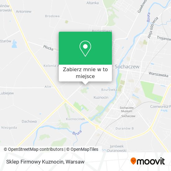 Mapa Sklep Firmowy Kuznocin