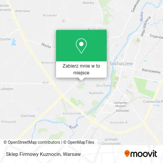 Mapa Sklep Firmowy Kuznocin
