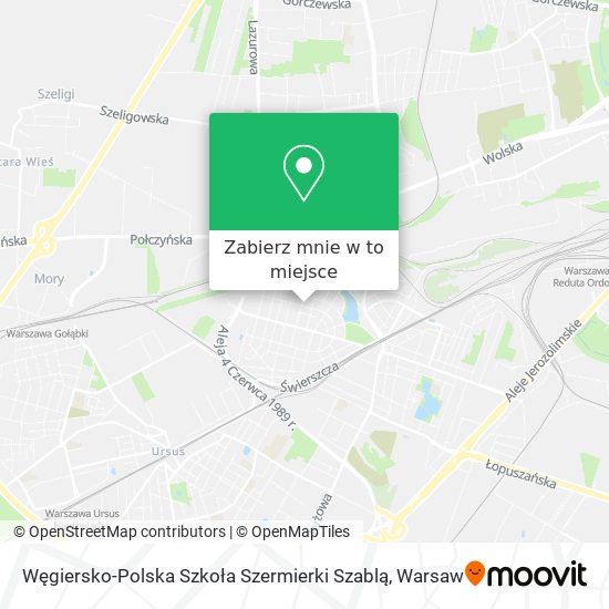 Mapa Węgiersko-Polska Szkoła Szermierki Szablą