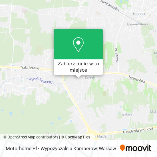 Mapa Motorhome.Pl - Wypożyczalnia Kamperów