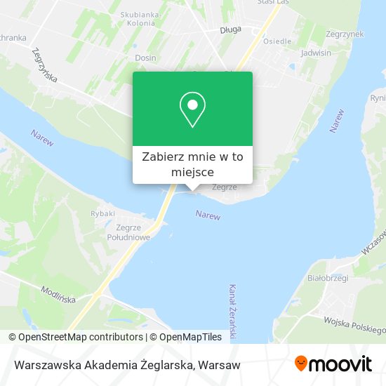 Mapa Warszawska Akademia Żeglarska