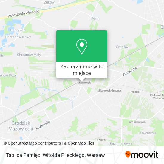 Mapa Tablica Pamięci Witolda Pileckiego