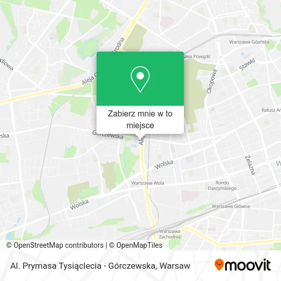 Mapa Al. Prymasa Tysiąclecia - Górczewska