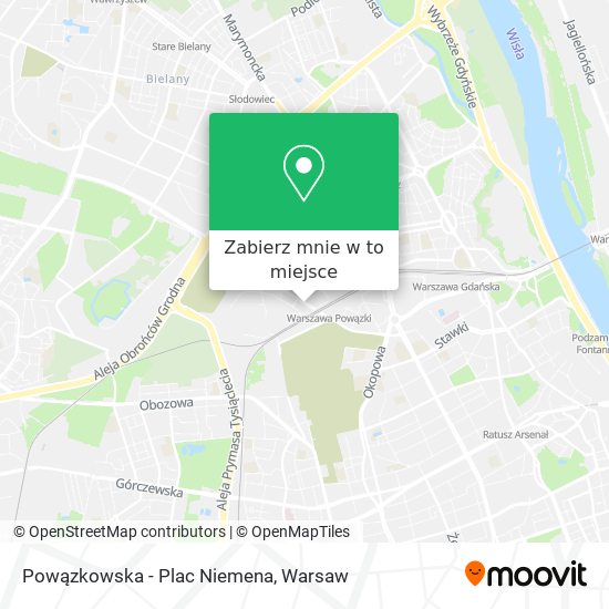 Mapa Powązkowska - Plac Niemena