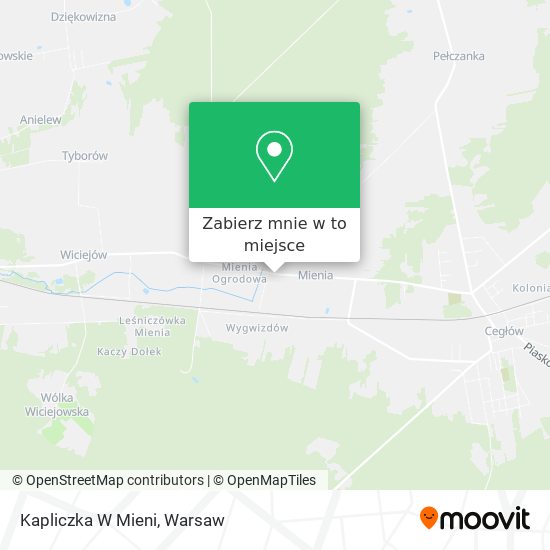 Mapa Kapliczka W Mieni