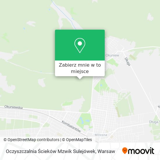 Mapa Oczyszczalnia Ścieków Mzwik Sulejówek