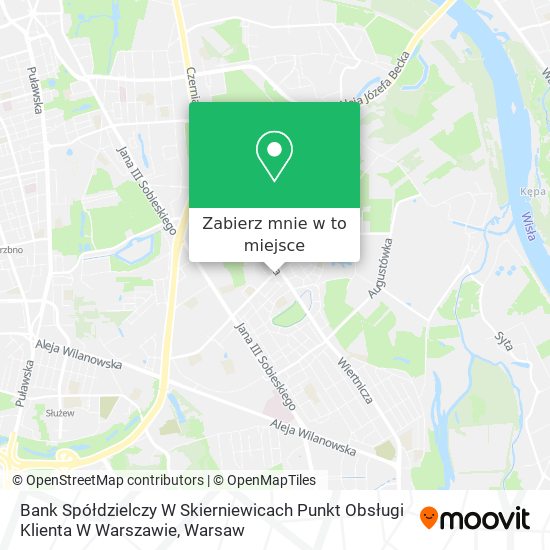 Mapa Bank Spółdzielczy W Skierniewicach Punkt Obsługi Klienta W Warszawie