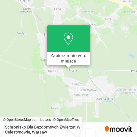 Mapa Schronisko Dla Bezdomnych Zwierząt W Celestynowie