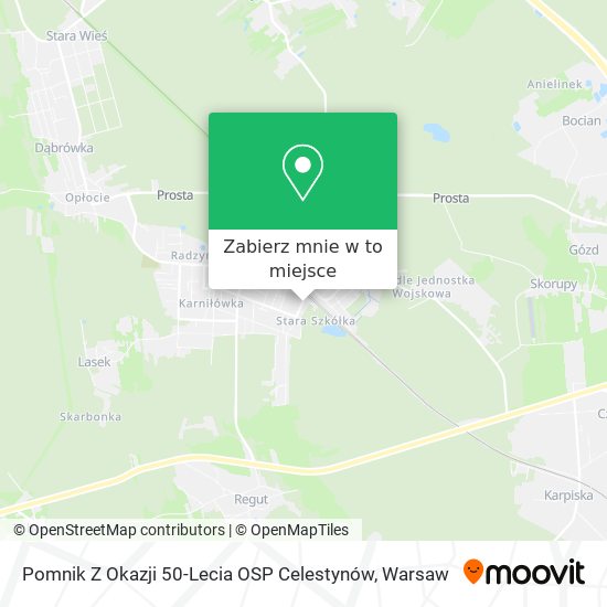 Mapa Pomnik Z Okazji 50-Lecia OSP Celestynów