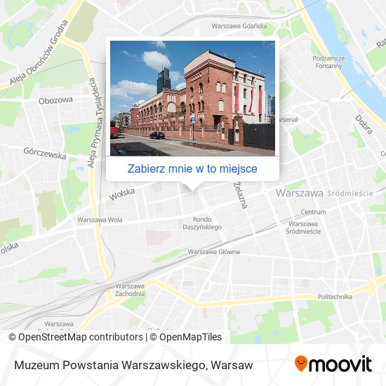 Mapa Muzeum Powstania Warszawskiego