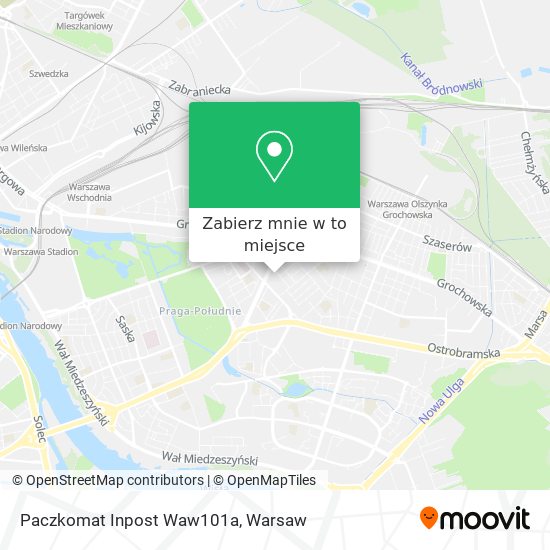 Mapa Paczkomat Inpost Waw101a