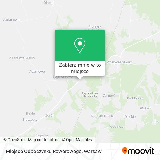 Mapa Miejsce Odpoczynku Rowerowego