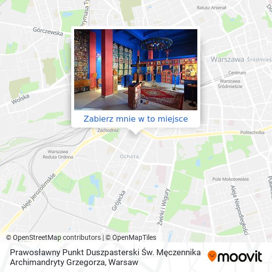 Mapa Prawosławny Punkt Duszpasterski Św. Męczennika Archimandryty Grzegorza