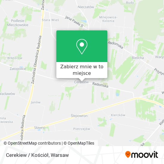 Mapa Cerekiew / Kościół