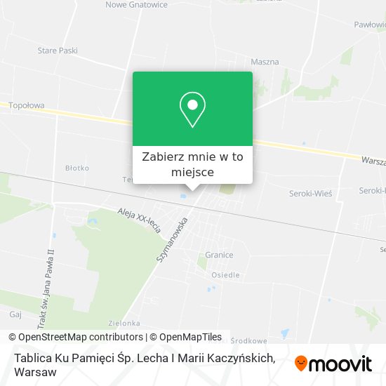 Mapa Tablica Ku Pamięci Śp. Lecha I Marii Kaczyńskich