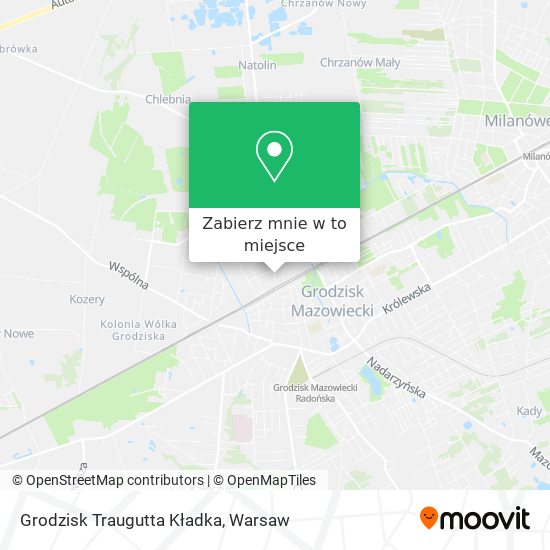 Mapa Grodzisk Traugutta Kładka