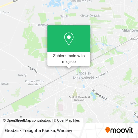 Mapa Grodzisk Traugutta Kładka