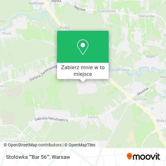 Mapa Stołówka ""Bar 56""