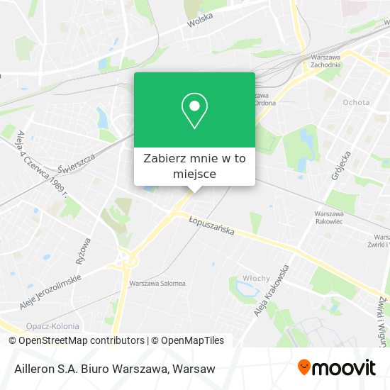 Mapa Ailleron S.A. Biuro Warszawa