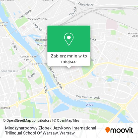 Mapa Międzynarodowy Żłobek Językowy International Trilingual School Of Warsaw