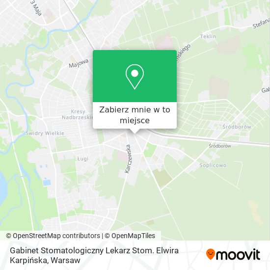 Mapa Gabinet Stomatologiczny Lekarz Stom. Elwira Karpińska