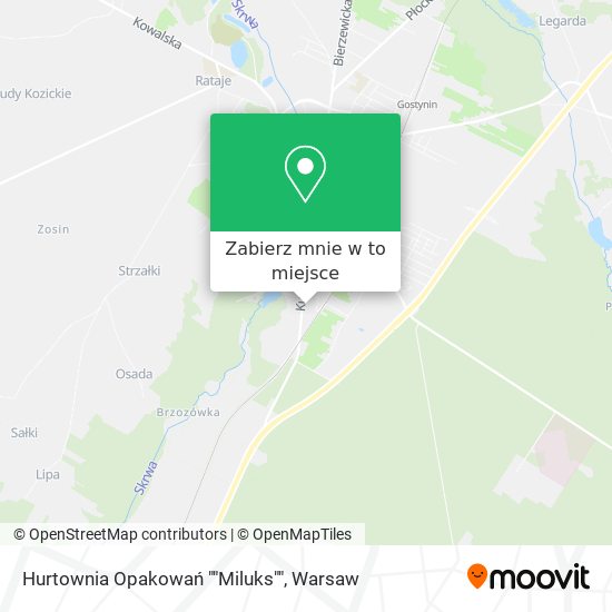 Mapa Hurtownia Opakowań ""Miluks""