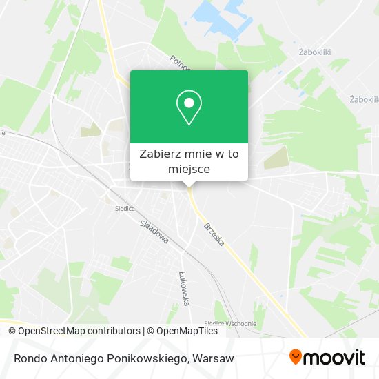 Mapa Rondo Antoniego Ponikowskiego