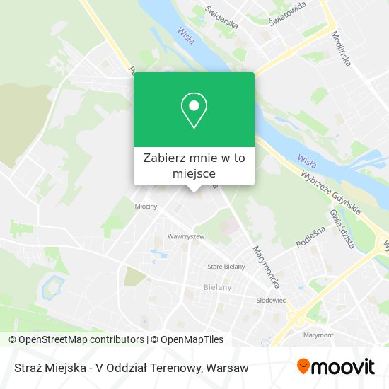 Mapa Straż Miejska - V Oddział Terenowy