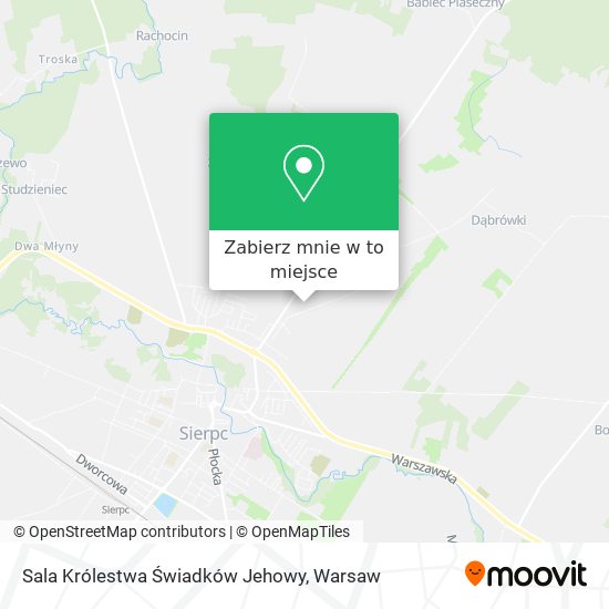 Mapa Sala Królestwa Świadków Jehowy