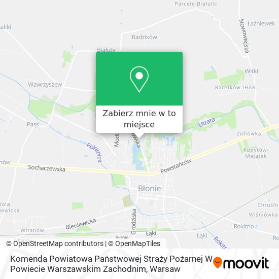 Mapa Komenda Powiatowa Państwowej Straży Pożarnej W Powiecie Warszawskim Zachodnim